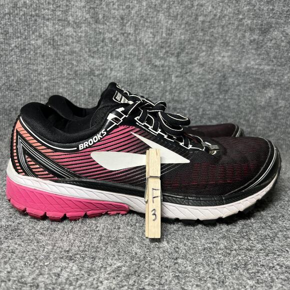 Brooks Ghost 10 Running Shoes Womens Size 9 Wide D Black Pink Sneakers 120246 - Picture 9 of 9